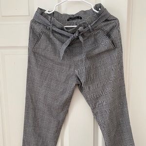 Small, Zara, Gingham work pants